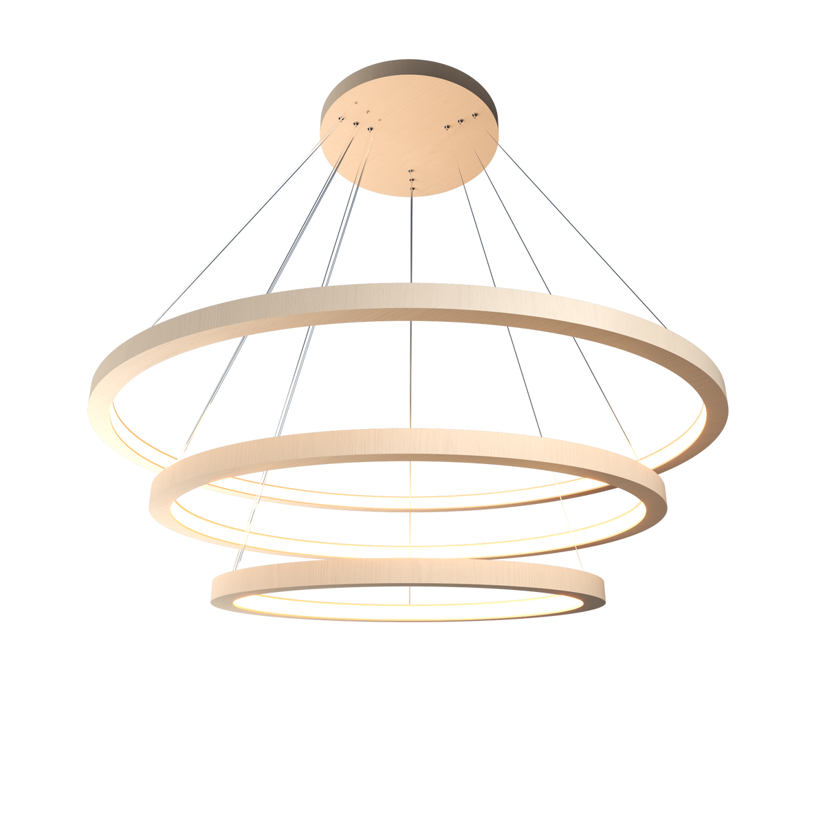 Accord Lighting 1414LED.48 Frame Trio Cylindrical Pendant in Organic Cappuccino
