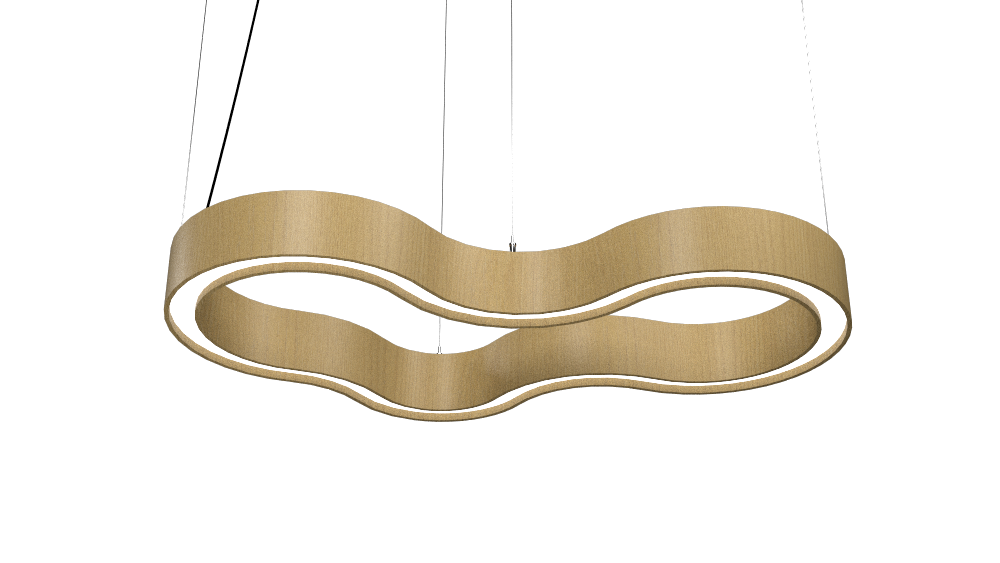 Accord Lighting 1345LED.49 Organic Accord Pendant in Organic Gold