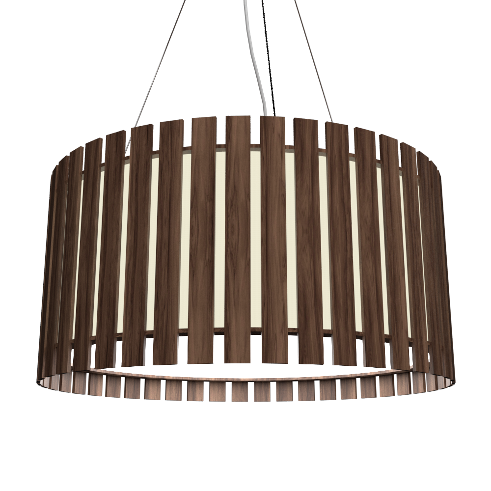 Accord Lighting 1094LED.18 Slatted Accord Suspension en noyer américain