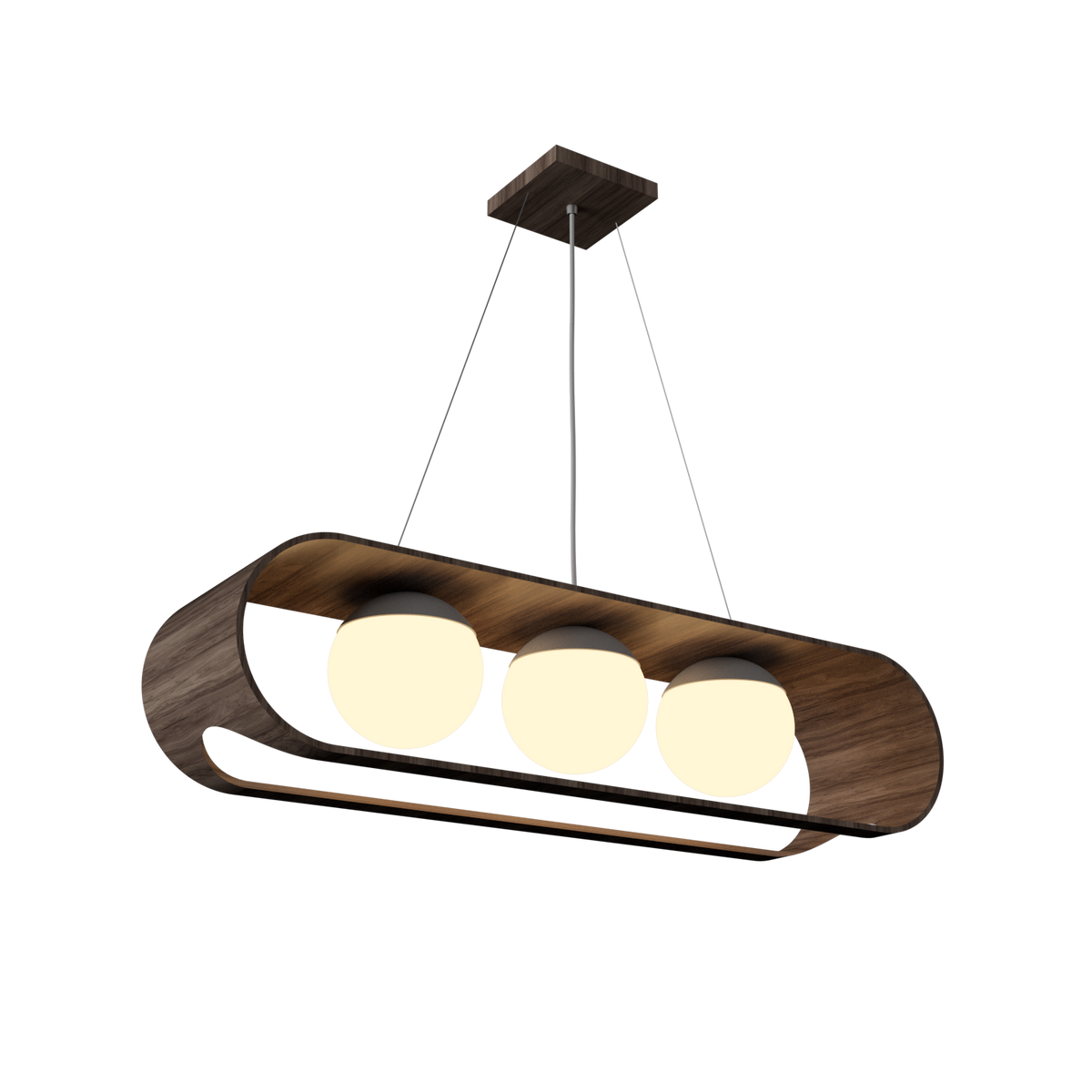 Accord Lighting 1448.18 Sfera Accord Pendant in American Walnut