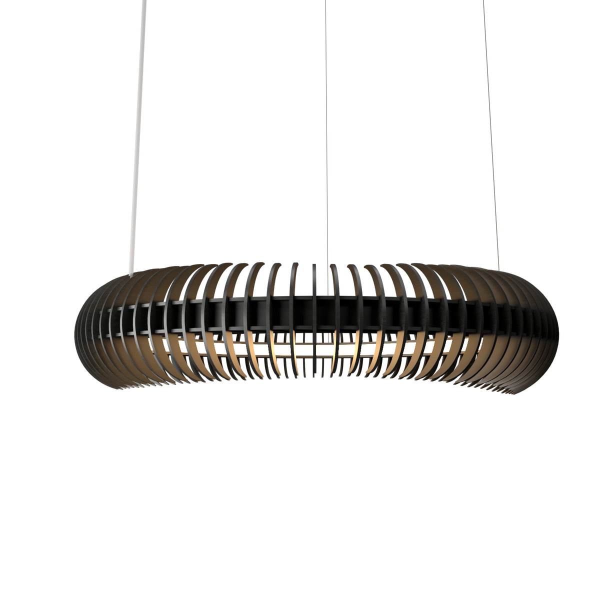 Accord Lighting 1533LED.44 Stecche Di Legno Suspension au charbon