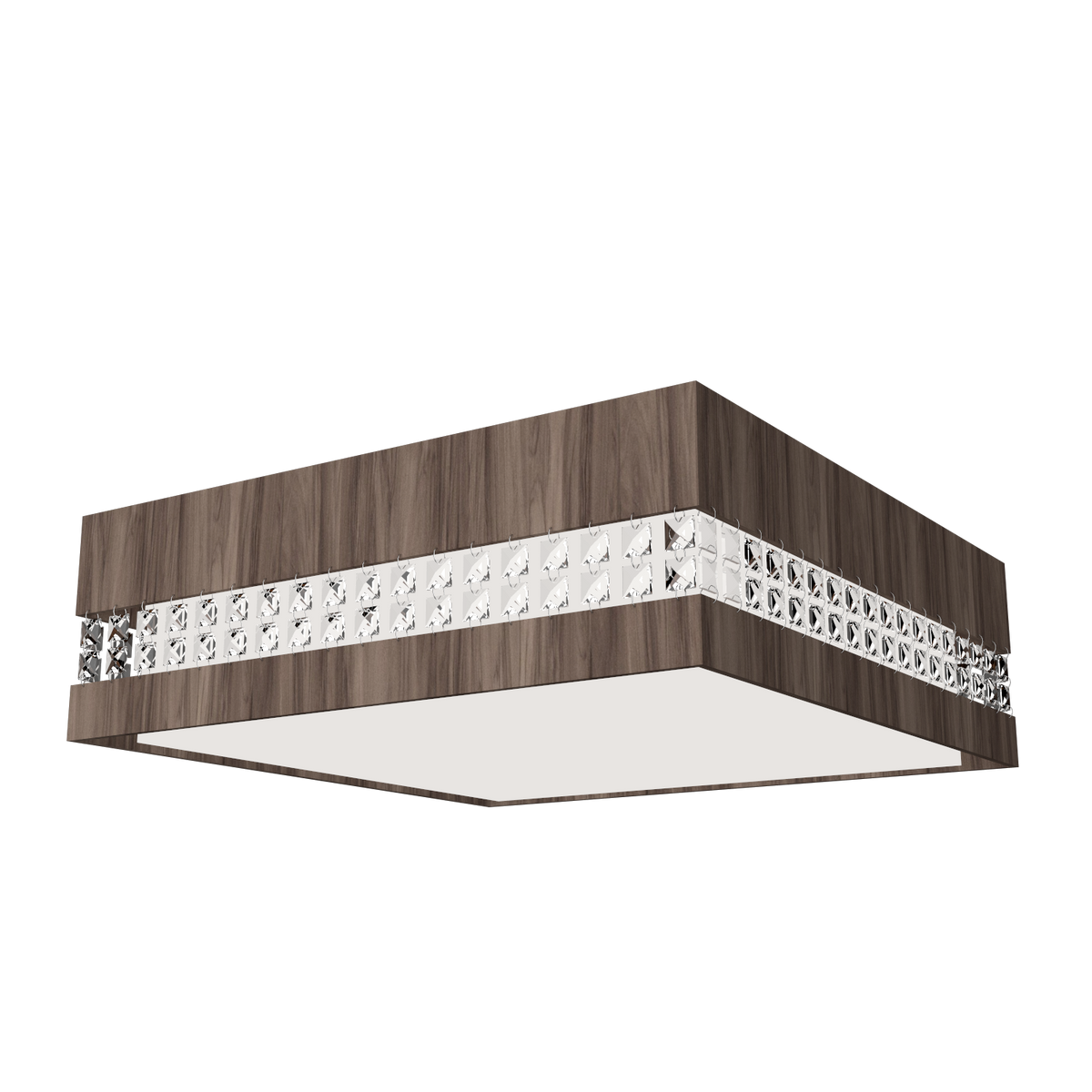 Accord Lighting 5027CLED.18 Crystals Accord Plafonnier en noyer américain