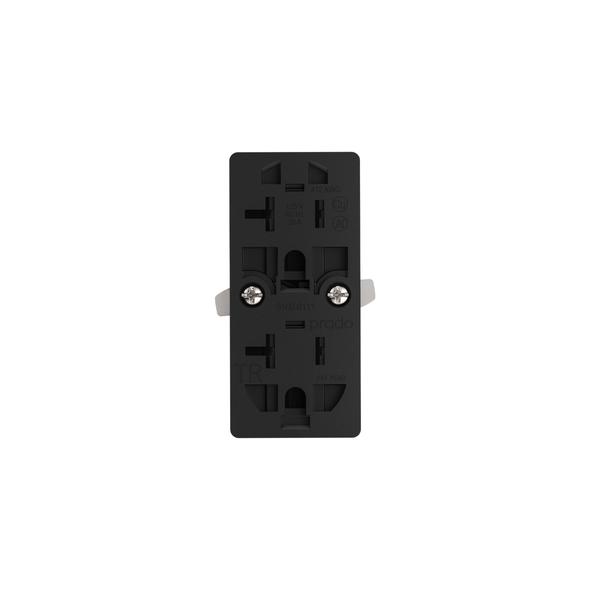 Prado 9100-0111 Unifit Outlet Duplex in Vertical Square