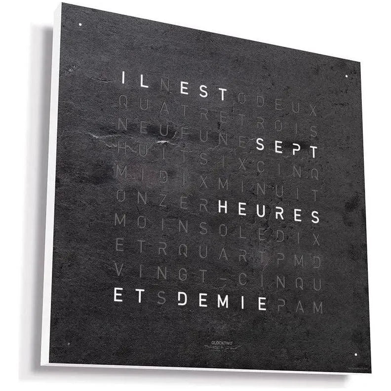 Qlocktwo - QLOCKTWO CLASSIC Metamorphite Creator's Edition Wall Clock - QT-CLASSIC-CE-FR-ME | Montreal Lighting & Hardware