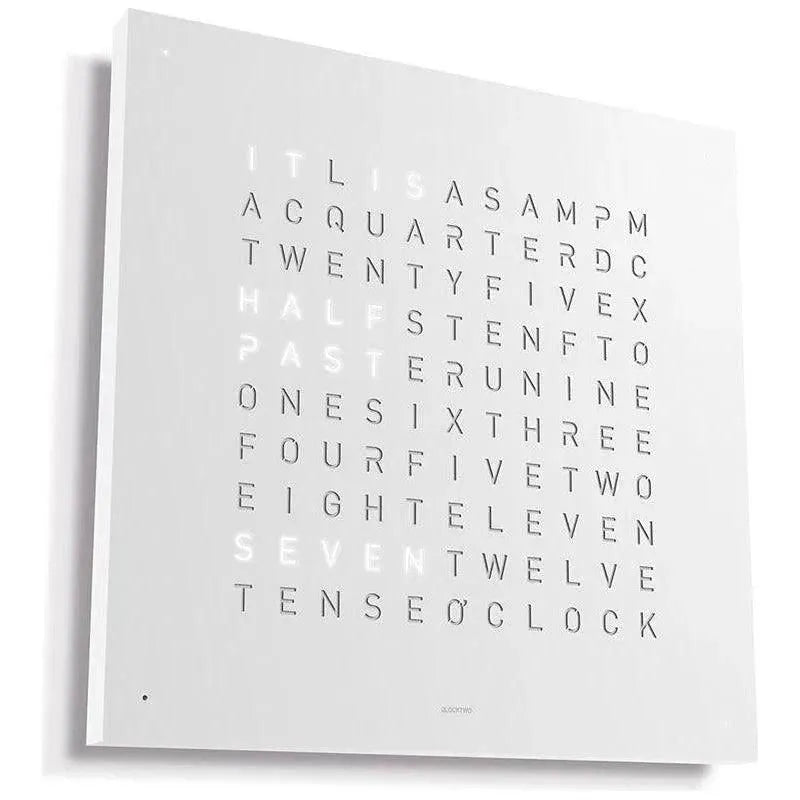 Qlocktwo - QLOCKTWO CLASSIC Wall Clock - QT-CLASSIC-EN-WP | Montreal Lighting & Hardware