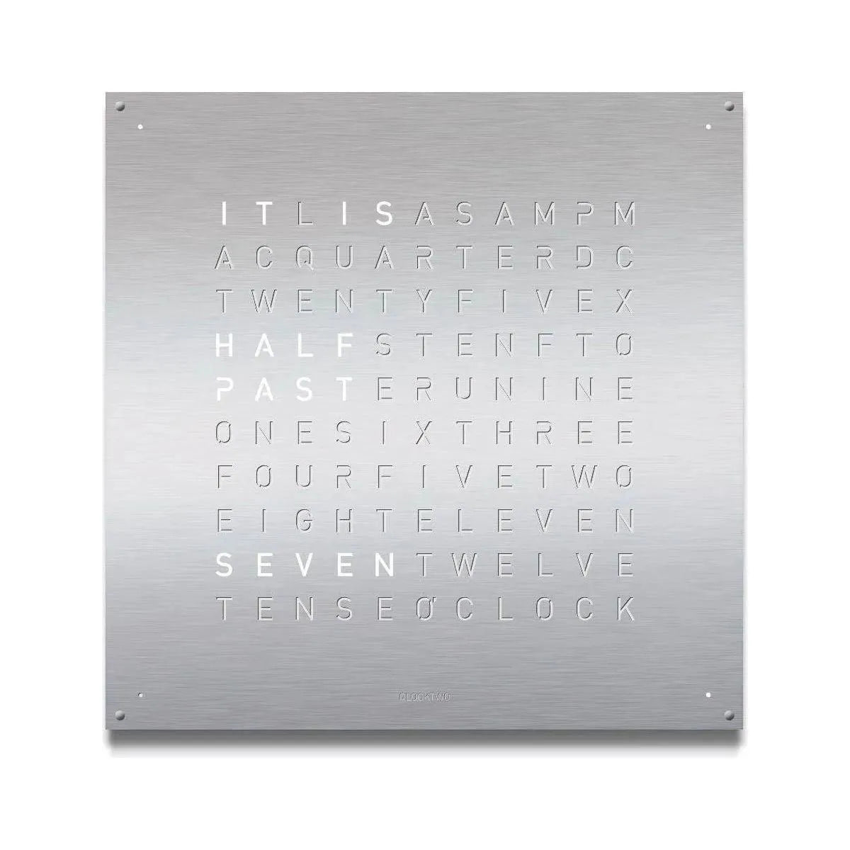 Qlocktwo - QLOCKTWO LARGE Wall Clock - QT-LARGE-EN-SS | Montreal Lighting & Hardware
