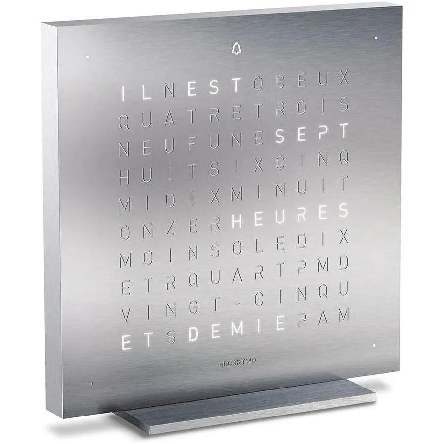 Qlocktwo - QLOCKTWO TOUCH Metal Alarm Clock - QT-TOUCH-METAL-FR-FM | Montreal Lighting & Hardware