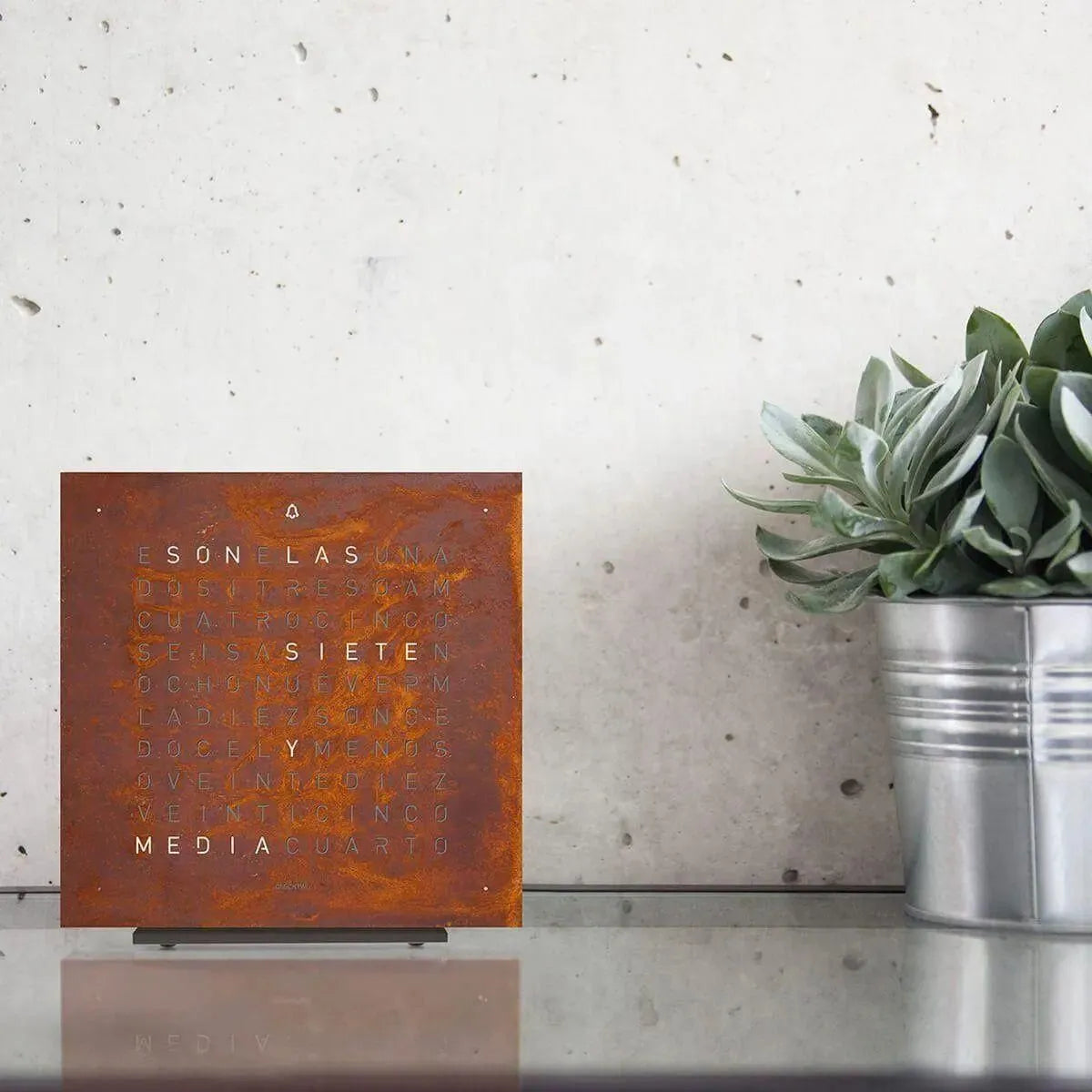 Qlocktwo - QLOCKTWO TOUCH Rust Creator's Edition Wall Clock - QT-TOUCH-CE-FR-RU | Montreal Lighting & Hardware