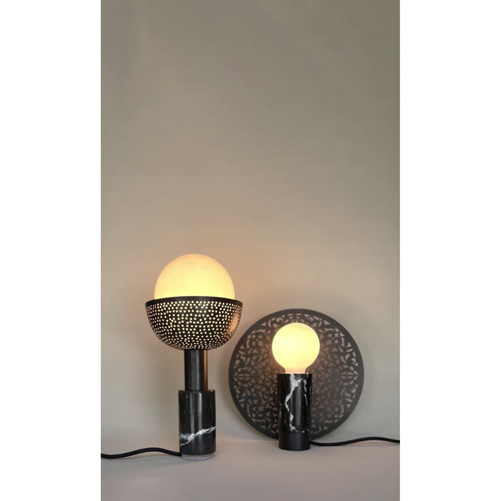 Dounia Home - DH-RIADISTAB-BRS - Riad Disc Table Lamp - Polished Brass