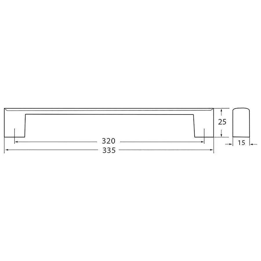 Rocheleau - R7170 Pull - POI-R7170-128-BAB | Montreal Lighting & Hardware