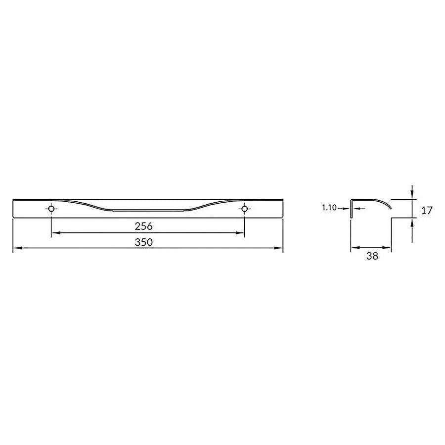 Rocheleau - V0254 Pull - POI-V0254128-L24 | Montreal Lighting & Hardware