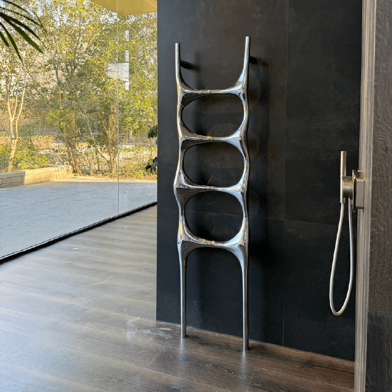 P&Bhusri S6-M-PWH-N Crete Palace Towel Warmer in Porcelain White