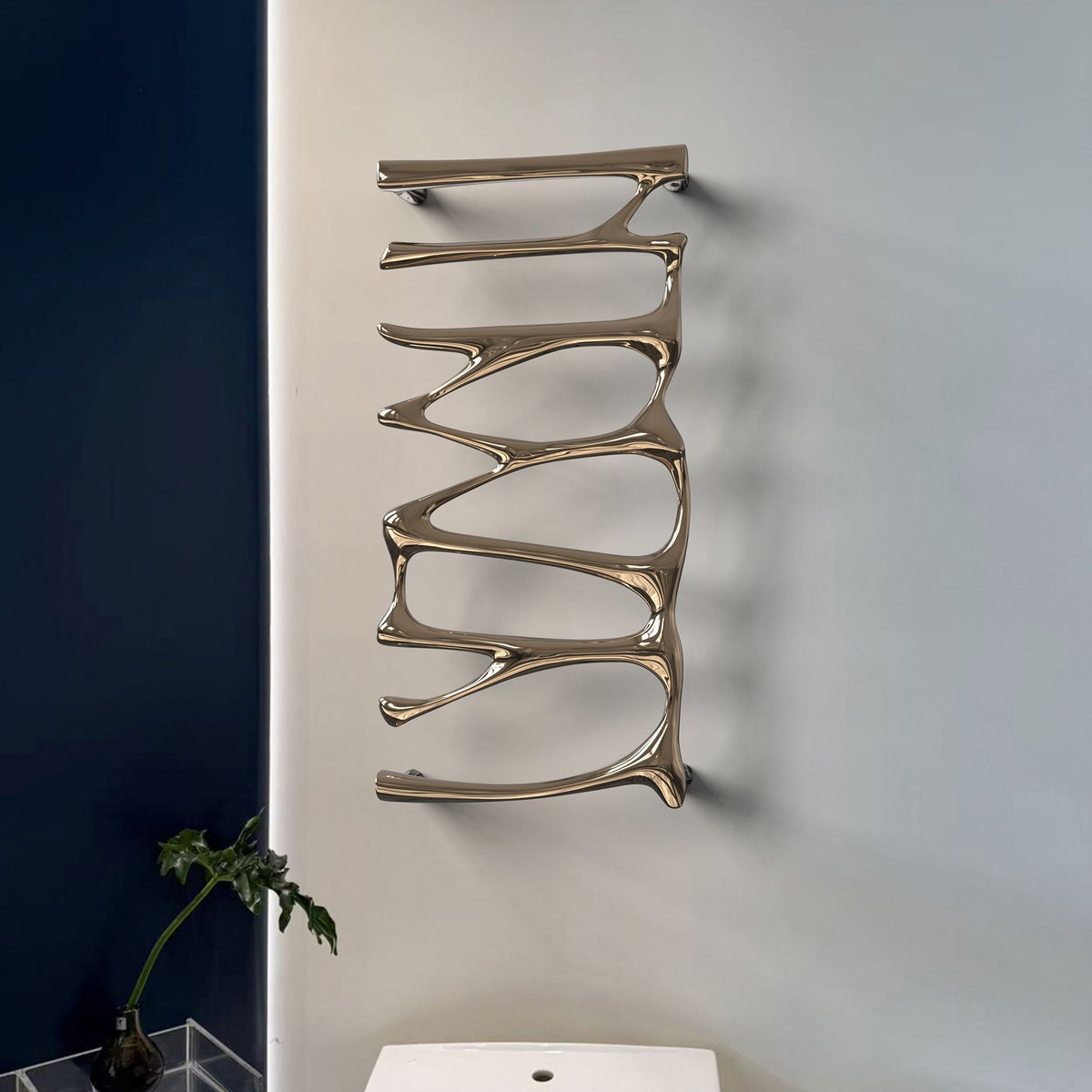 P&Bhusri S5-M-PWH-N Provence Towel Warmer in Porcelain White