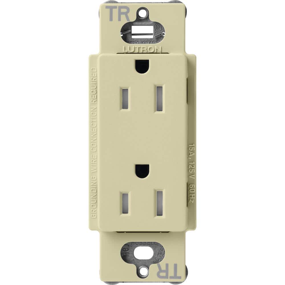 Lutron - Claro & Satin Colors 15A TR Receptacle - SCRS-15-TR-SA | Montreal Lighting & Hardware
