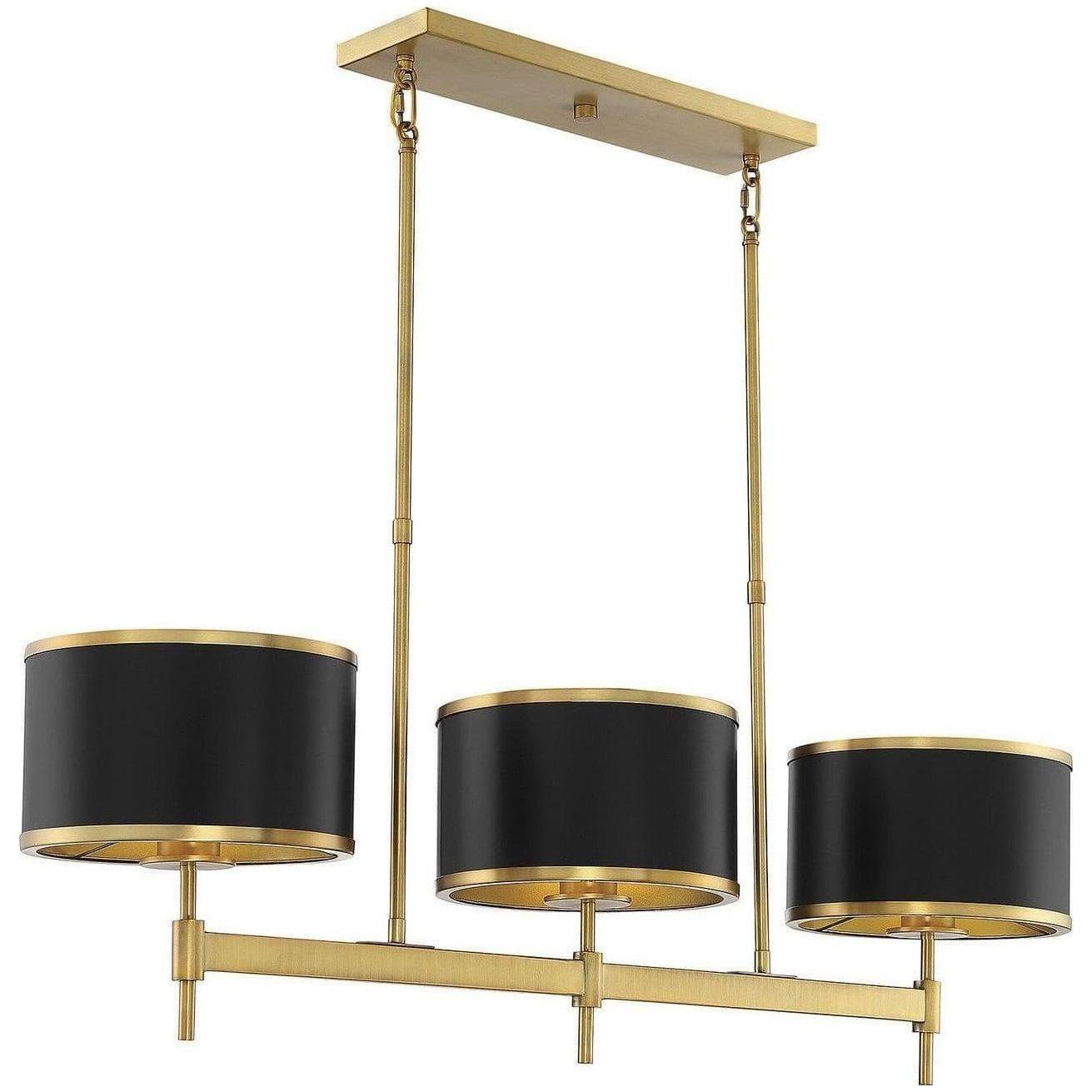 Savoy House - Delphi Three Light Linear Chandelier - 1-187-3-143 | Montreal Lighting & Hardware