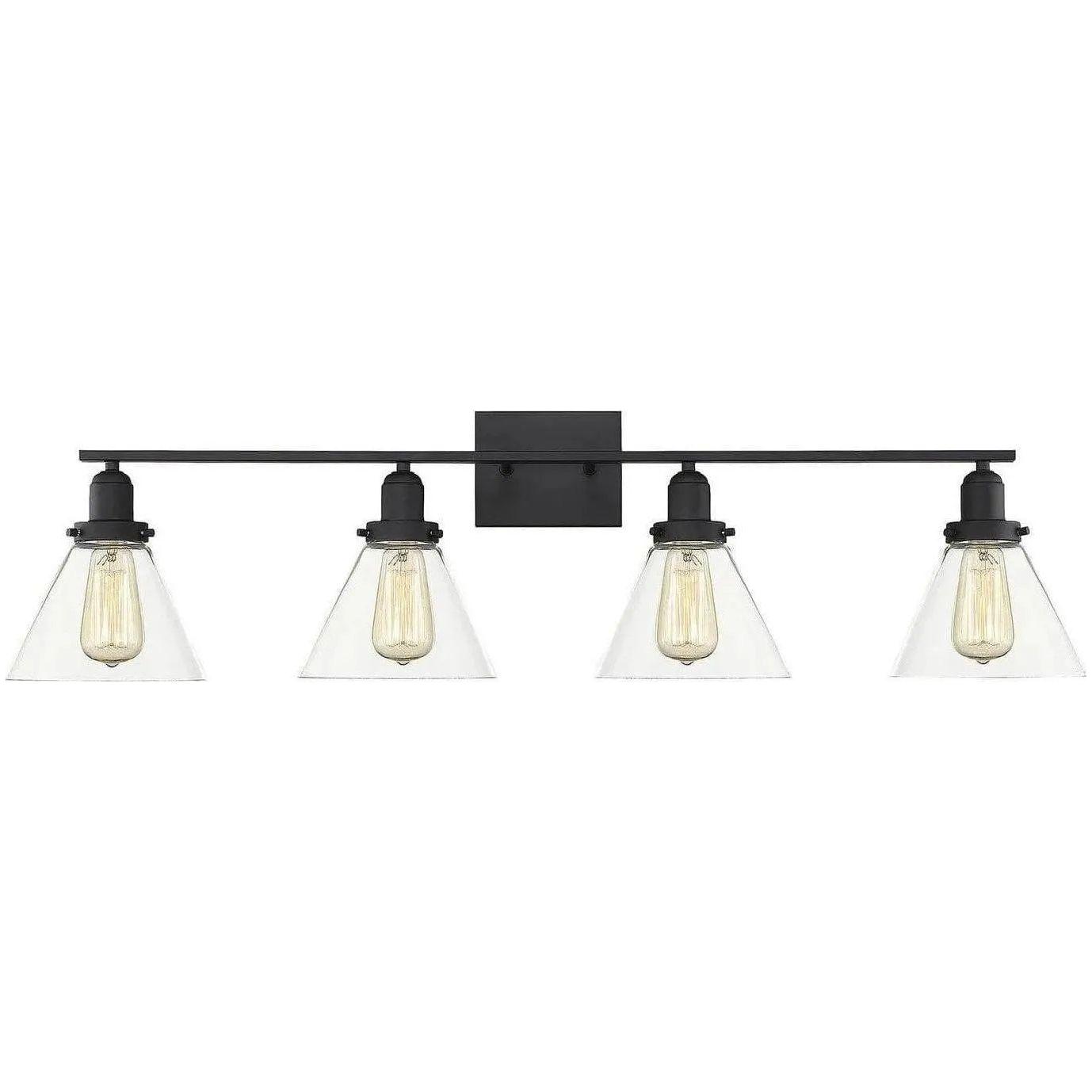 Savoy House - Drake Four Light Bath Bar - 8-9130-4-BK | Montreal Lighting & Hardware