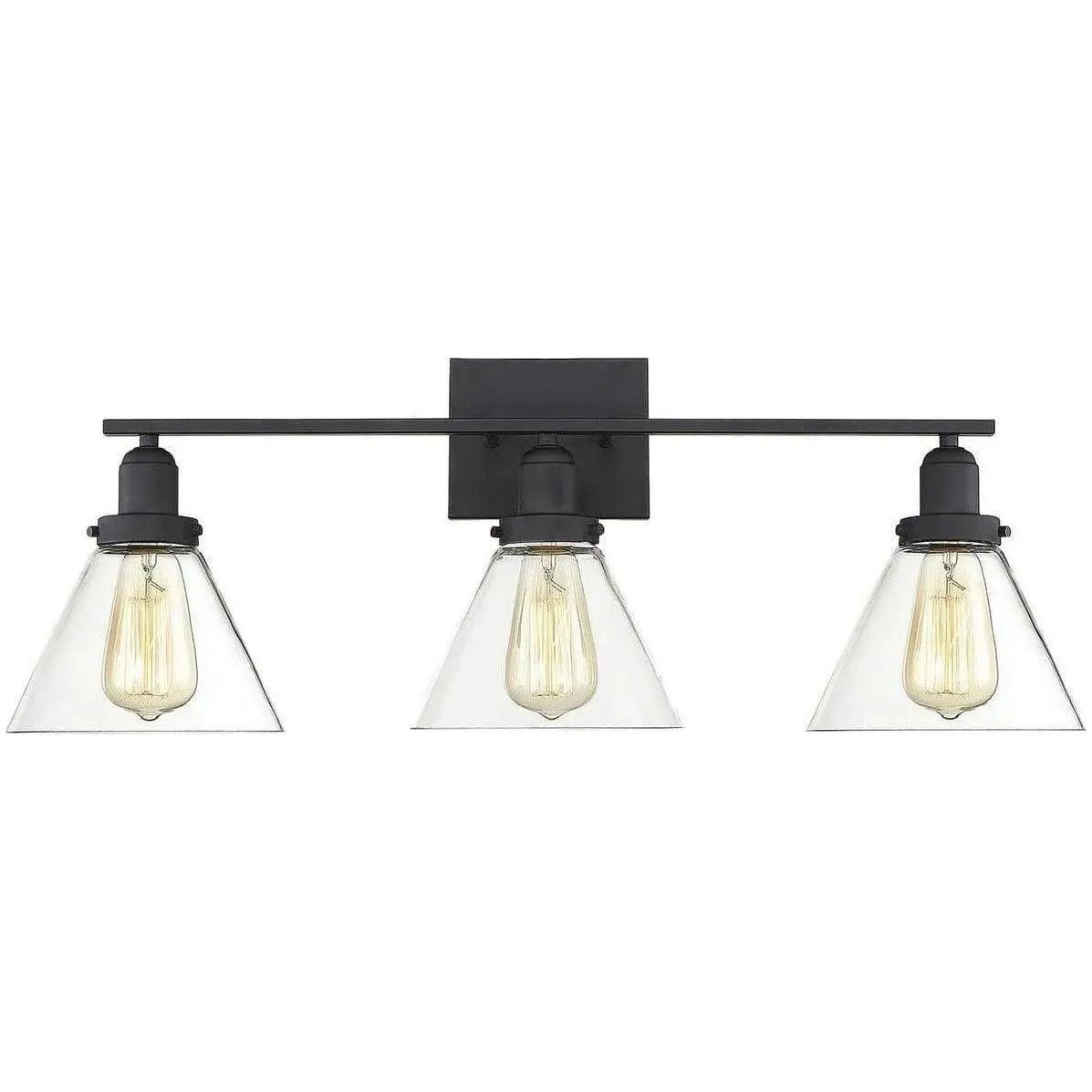 Savoy House - Drake Three Light Bath Bar - 8-9130-3-BK | Montreal Lighting & Hardware