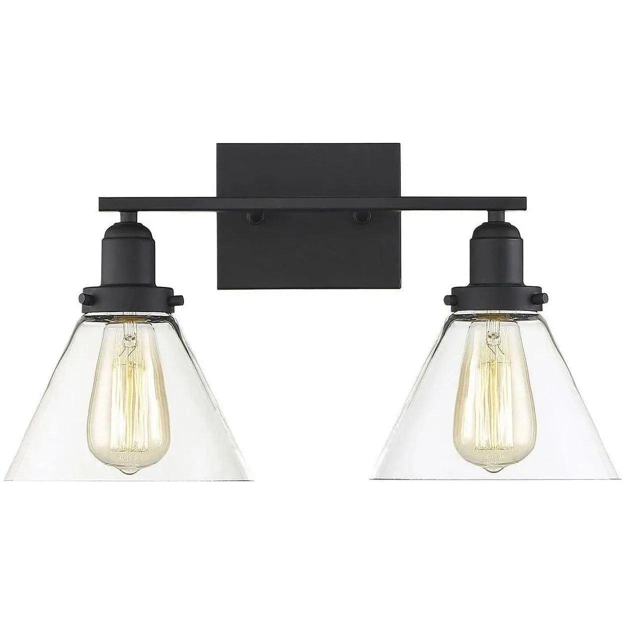 Savoy House - Drake Two Light Bath Bar - 8-9130-2-BK | Montreal Lighting & Hardware