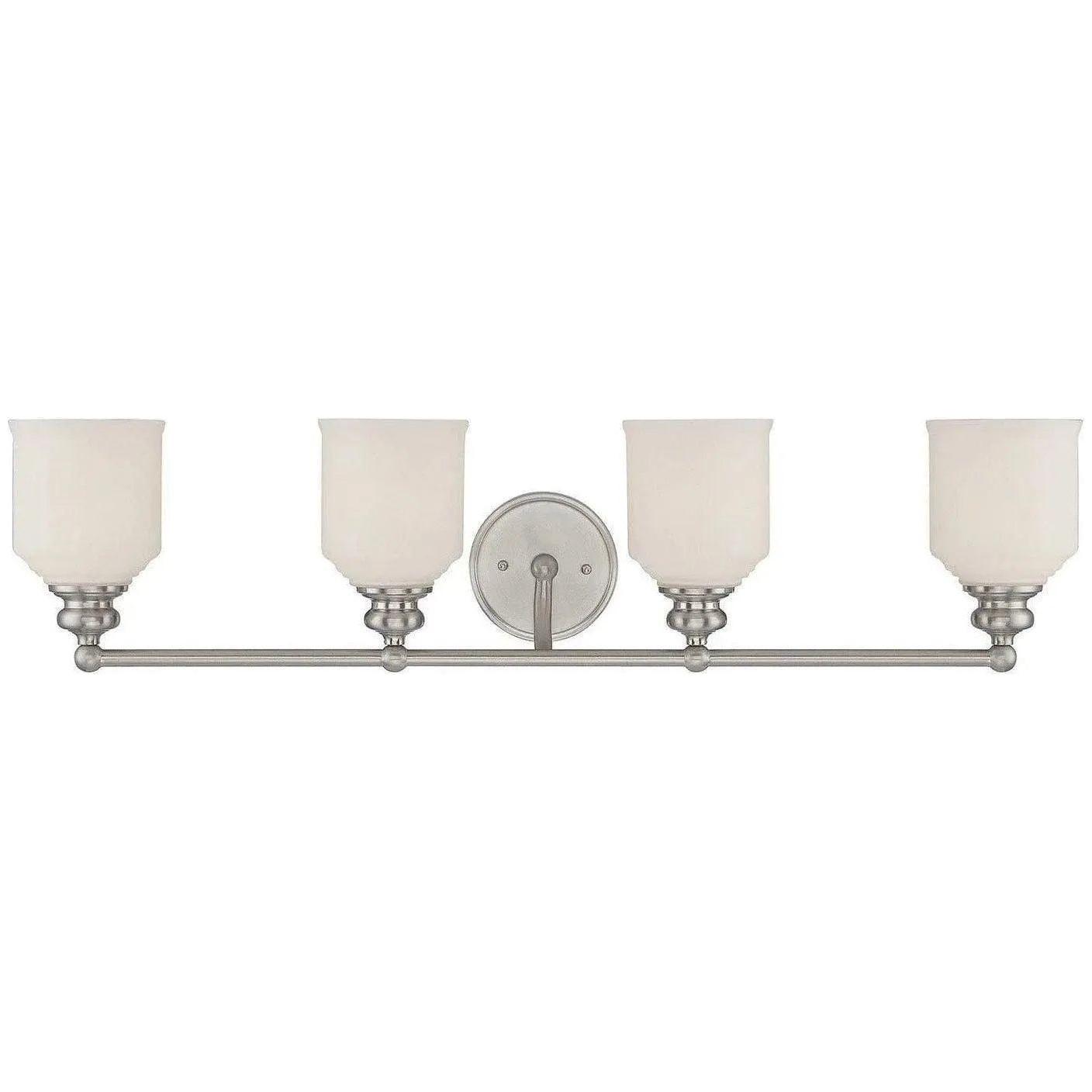 Savoy House - Melrose Four Light Bath Bar - 8-6836-4-SN | Montreal Lighting & Hardware