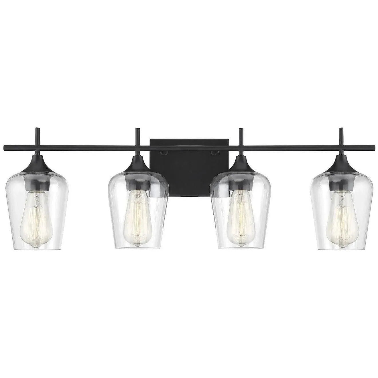 Savoy House - Octave Four Light Bath Bar - 8-4030-4-BK | Montreal Lighting & Hardware