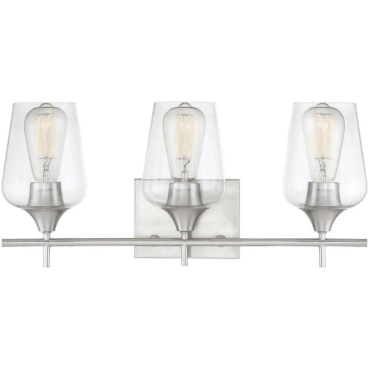 Savoy House - Octave Three Light Bath Bar - 8-4030-3-SN | Montreal Lighting & Hardware