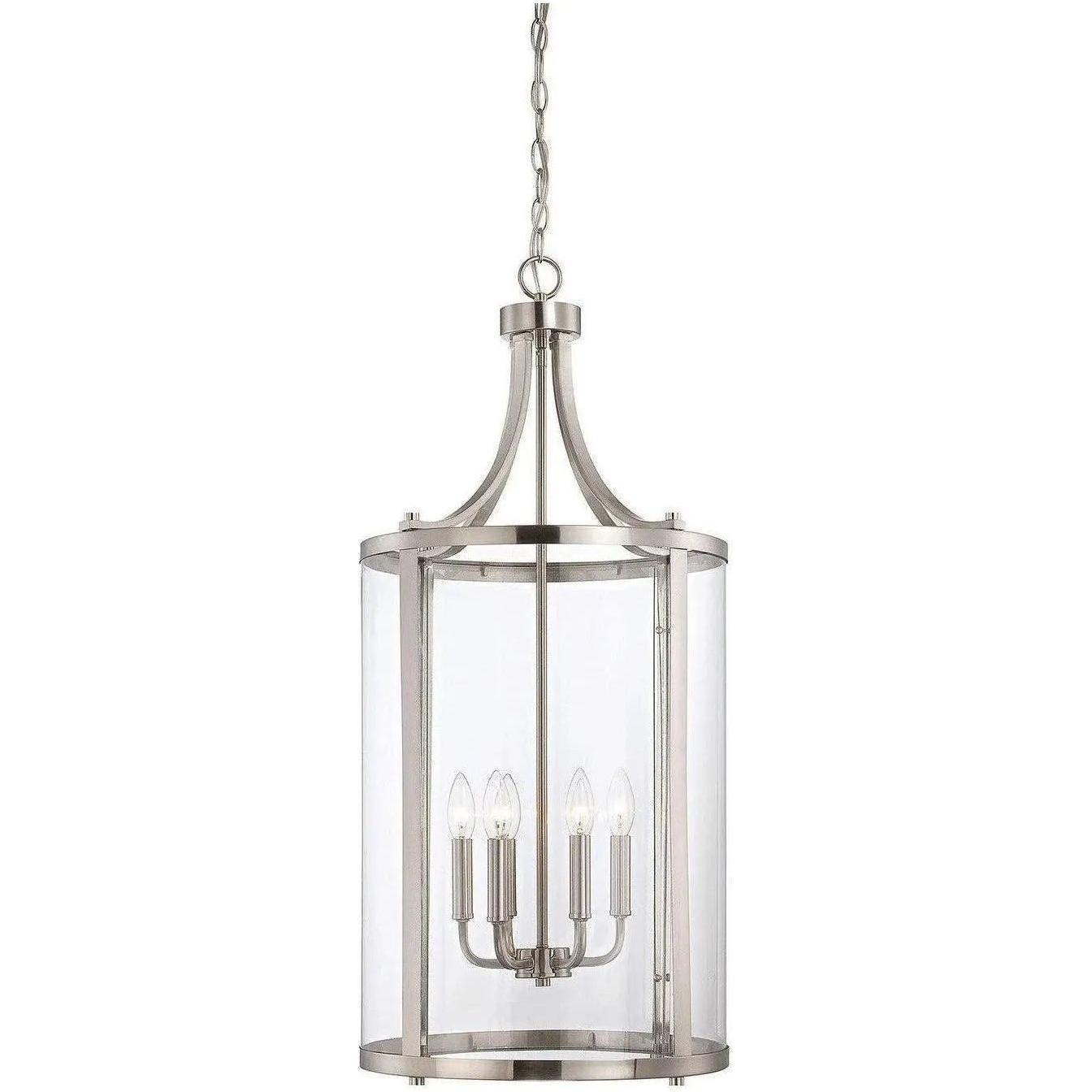 Savoy House - Penrose Six Light Foyer Lantern - 7-1041-6-SN | Montreal Lighting & Hardware