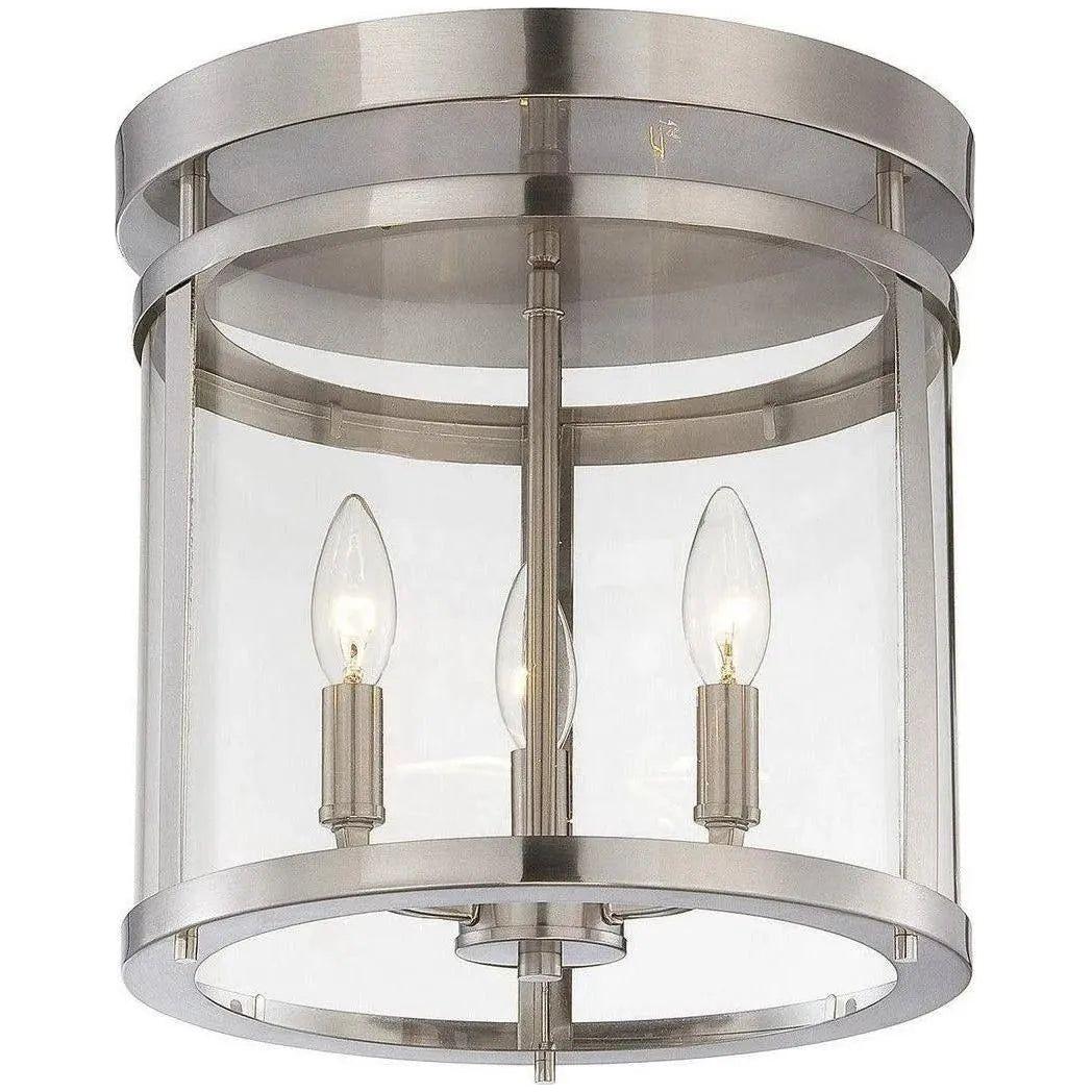 Savoy House - Penrose Three Light Semi-Flush Mount - 6-1043-3-SN | Montreal Lighting & Hardware
