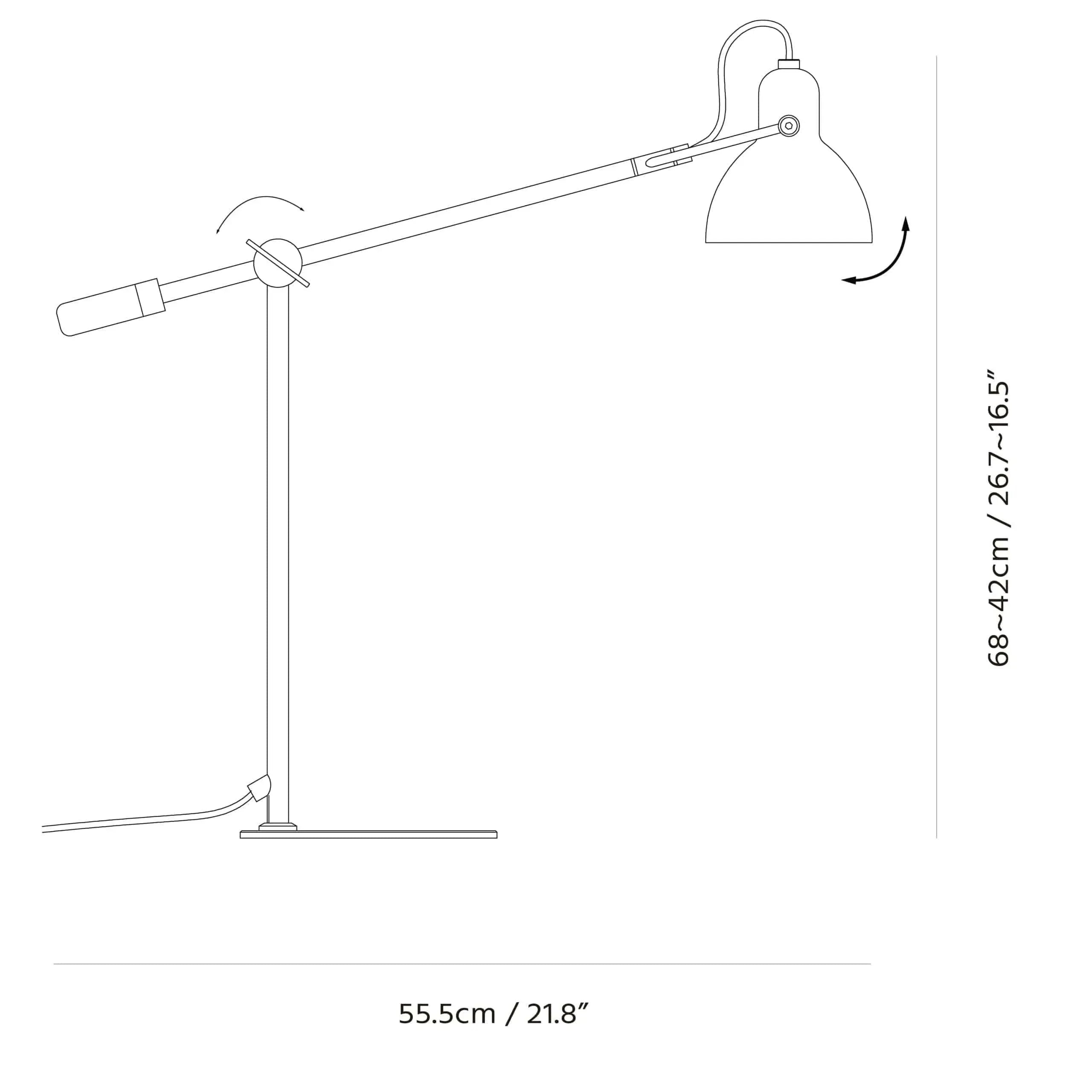 Seed Design - Laito Gentle Table Lamp - SQ-793MDR-BLK | Montreal Lighting & Hardware