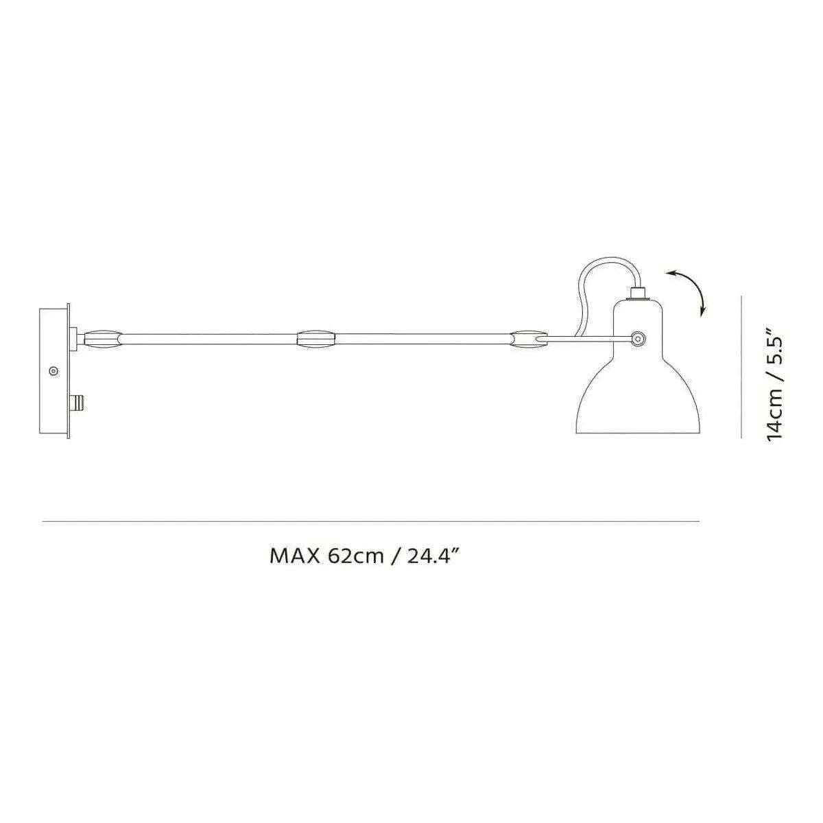Seed Design - Laito mini Wall Lamp Large - SQ-793MWA-BK | Montreal Lighting & Hardware