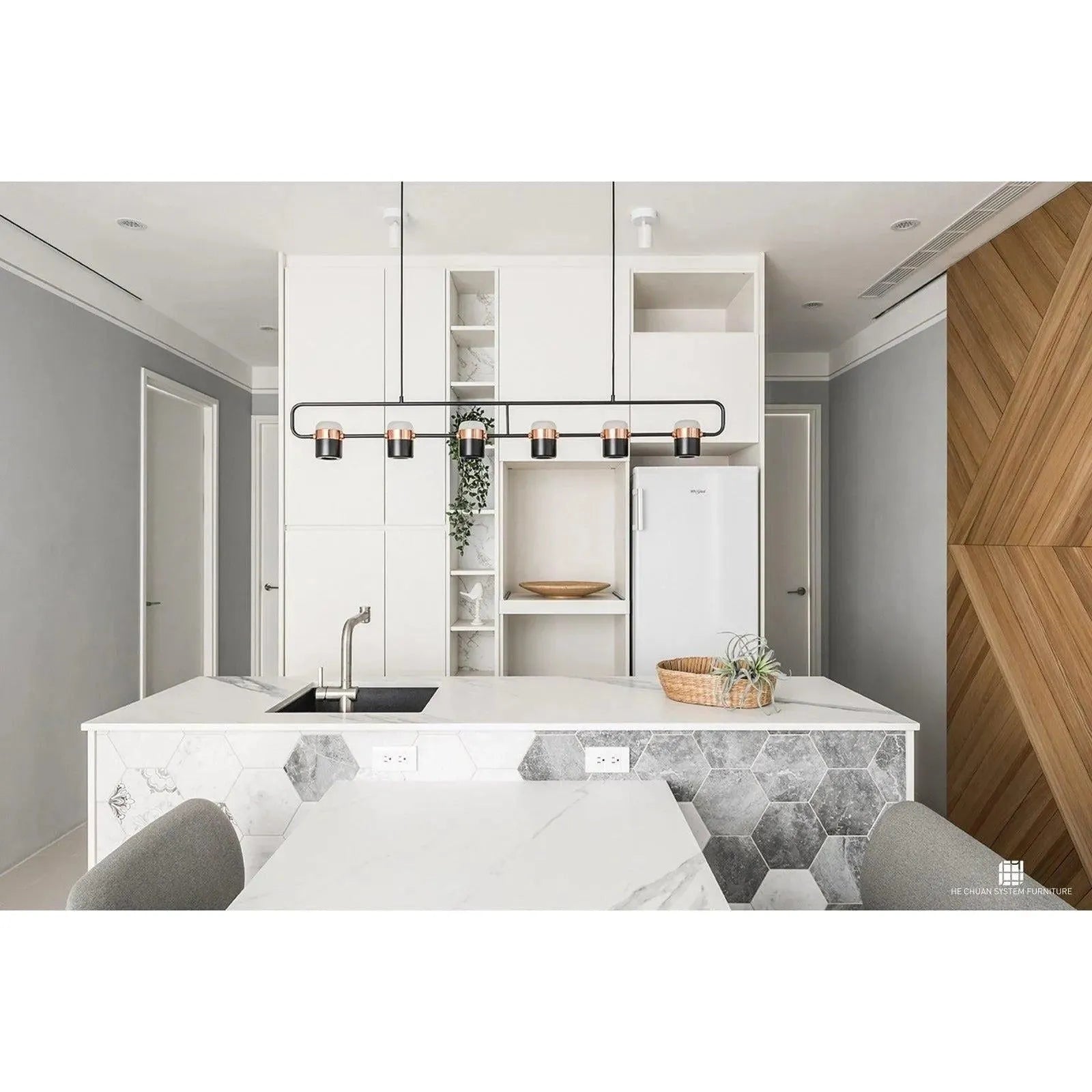 Seed Design - Ling Pendant Light 6 - SLD-80PF6-BK | Montreal Lighting & Hardware