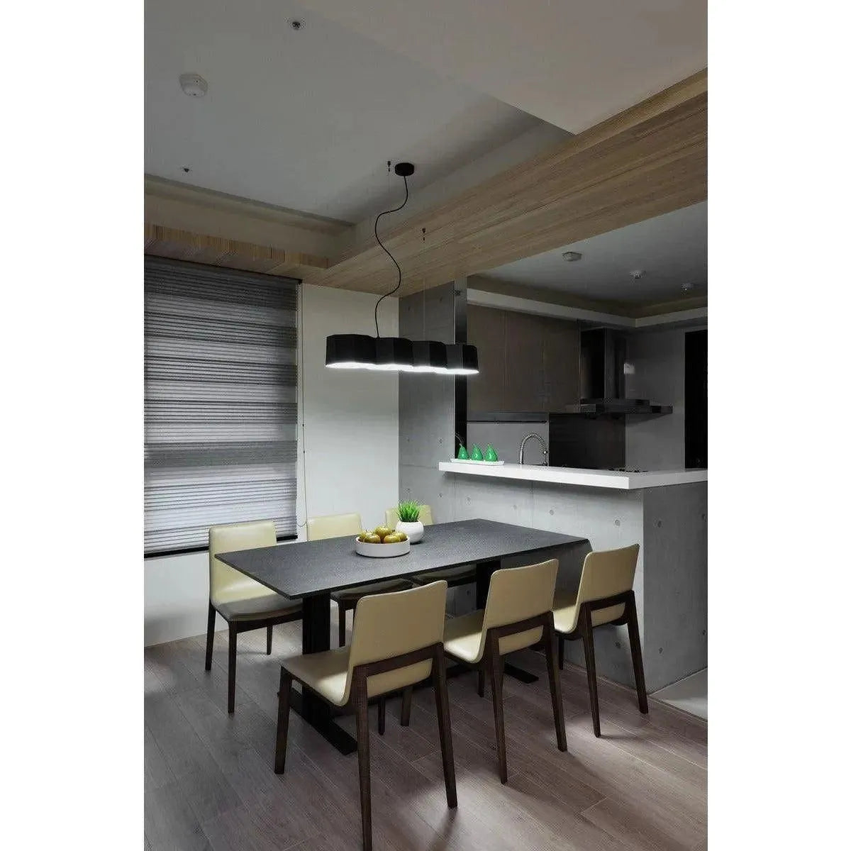Seed Design - Zhe Pendant Light 4 - SQ-2322MPL4-BK | Montreal Lighting & Hardware