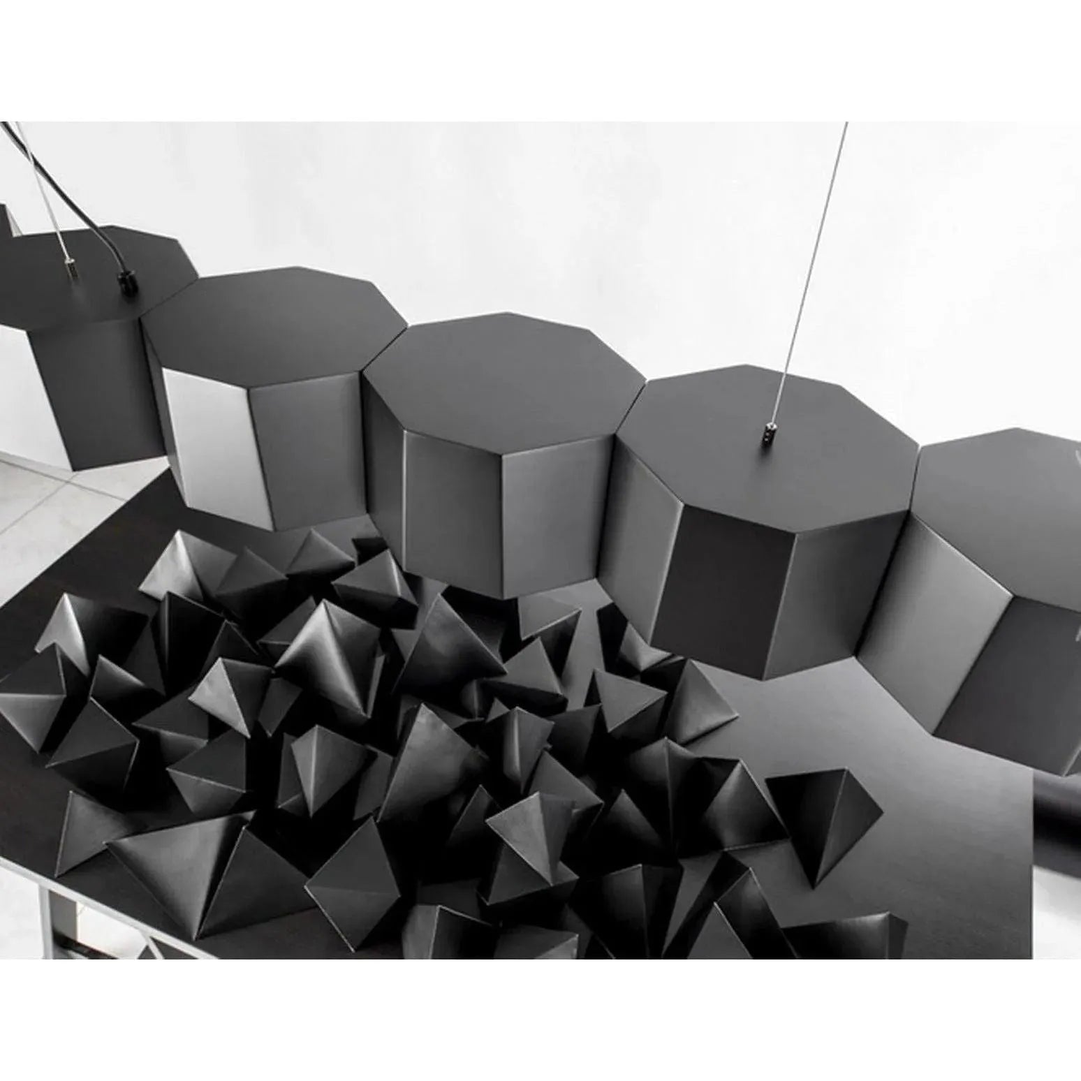 Seed Design - Zhe Pendant Light 6 - SQ-2322MPL6-BK | Montreal Lighting & Hardware