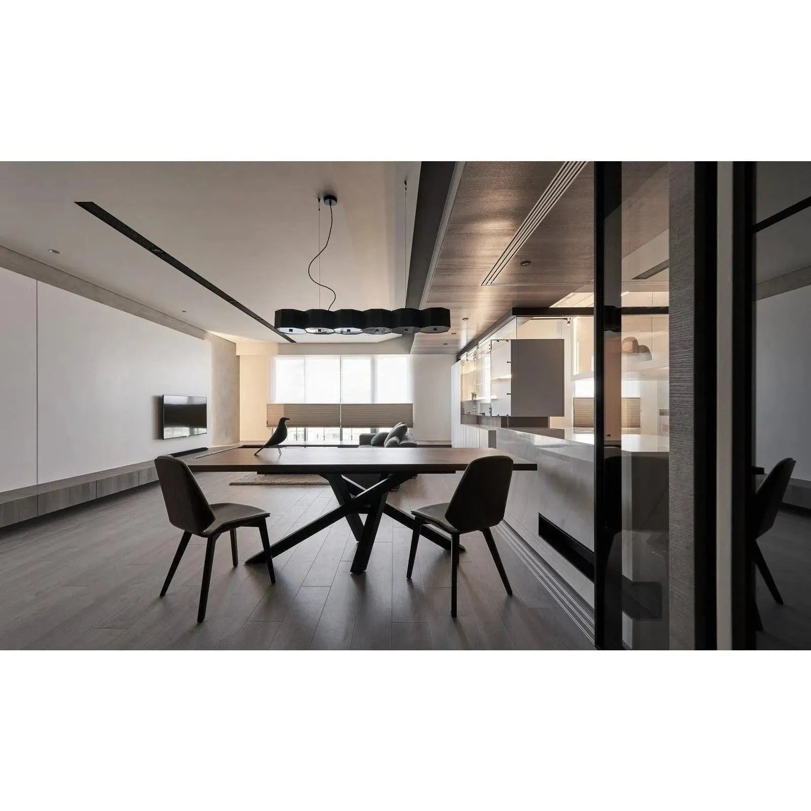 Seed Design - Zhe Pendant Light 6 - SQ-2322MPL6-BK | Montreal Lighting & Hardware