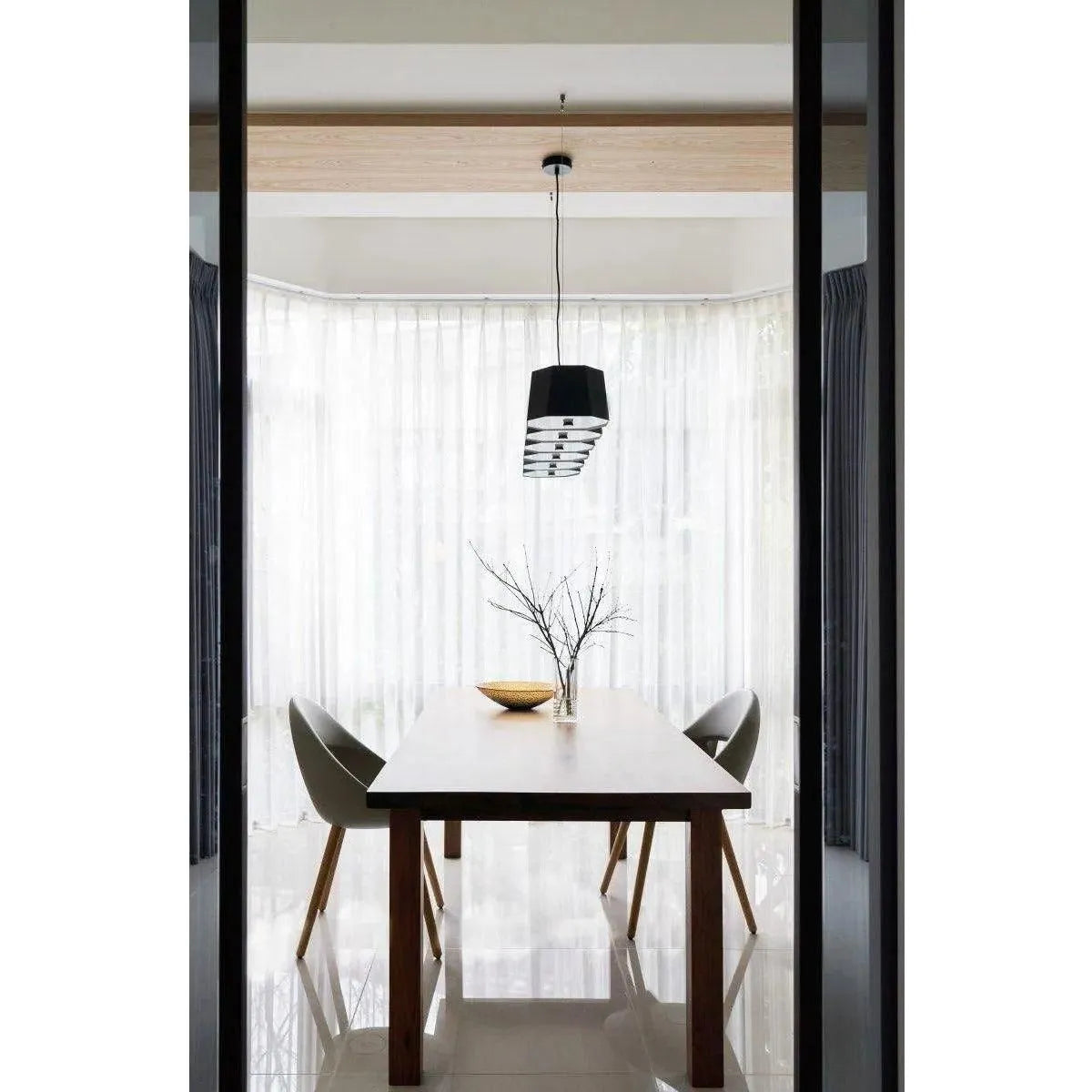 Seed Design - Zhe Pendant Light 6 - SQ-2322MPL6-BK | Montreal Lighting & Hardware