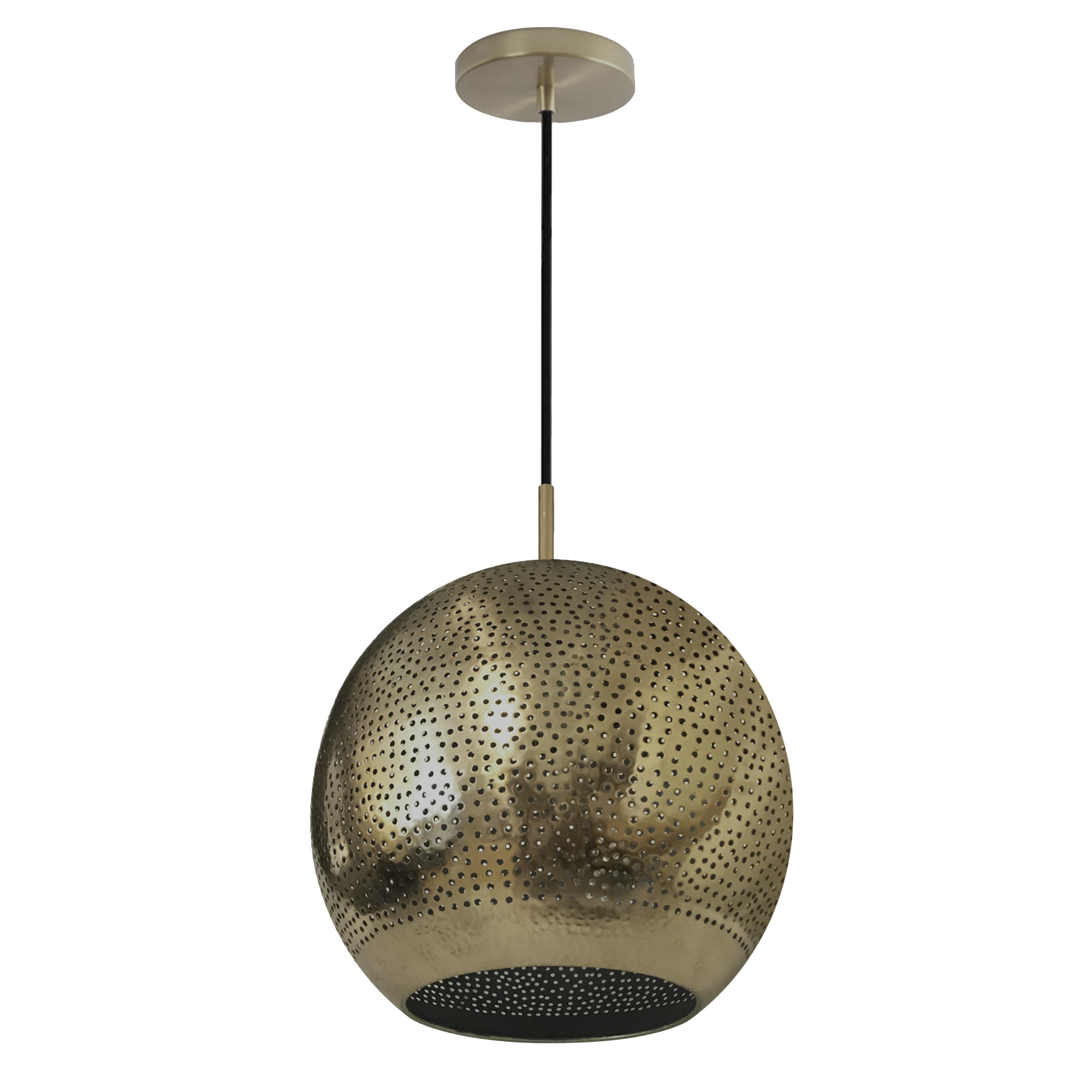Dounia Home - DH-SHAPENLIG-MD-BRS - Shams Pendant Light - Polished Brass