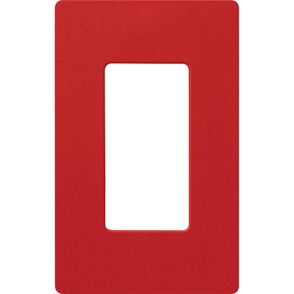 Lutron SC-1-SR Claro & Satin Colors Wallplate in Satin Signal Red