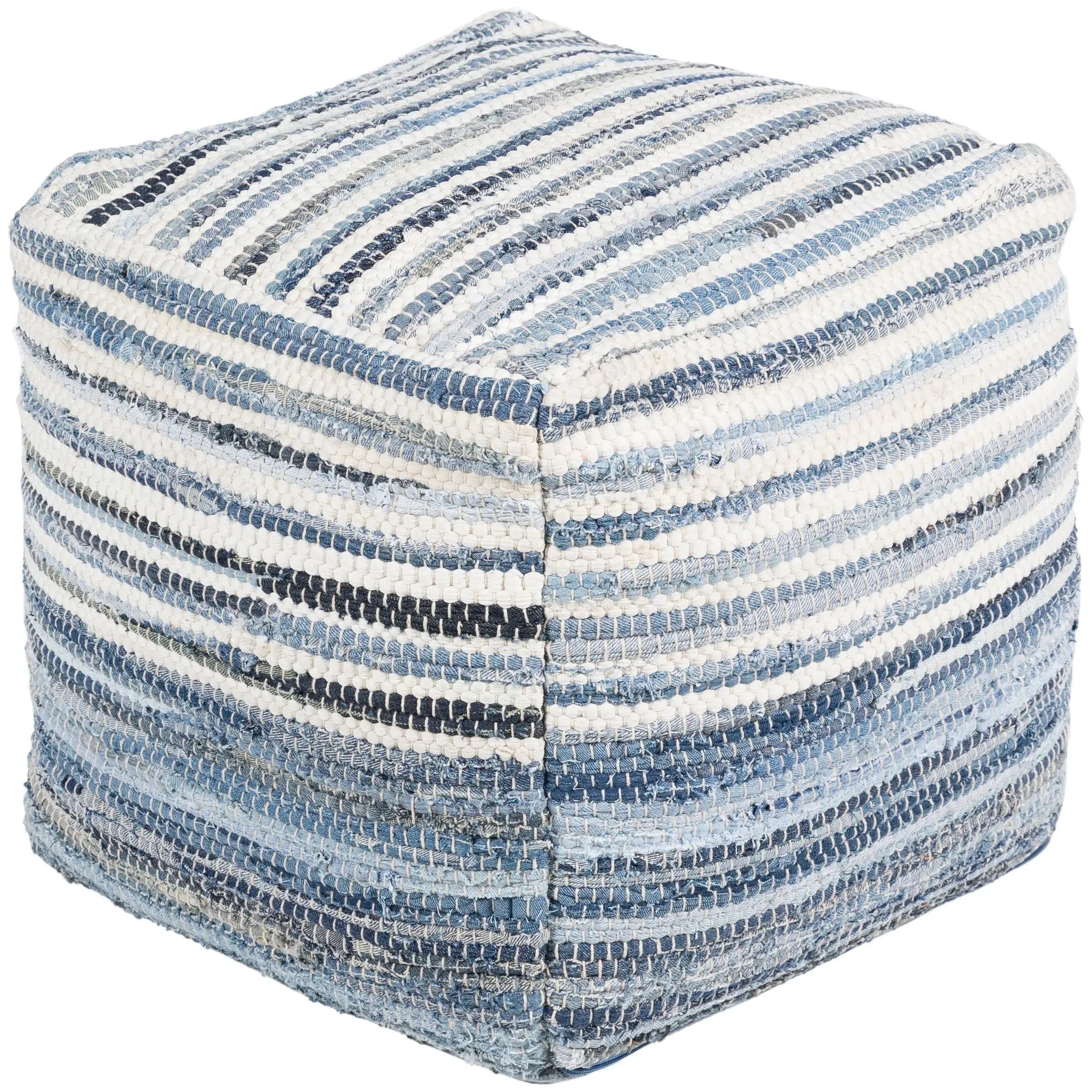 Surya - Denim Pouf - DNPF001-161616 | Montreal Lighting & Hardware
