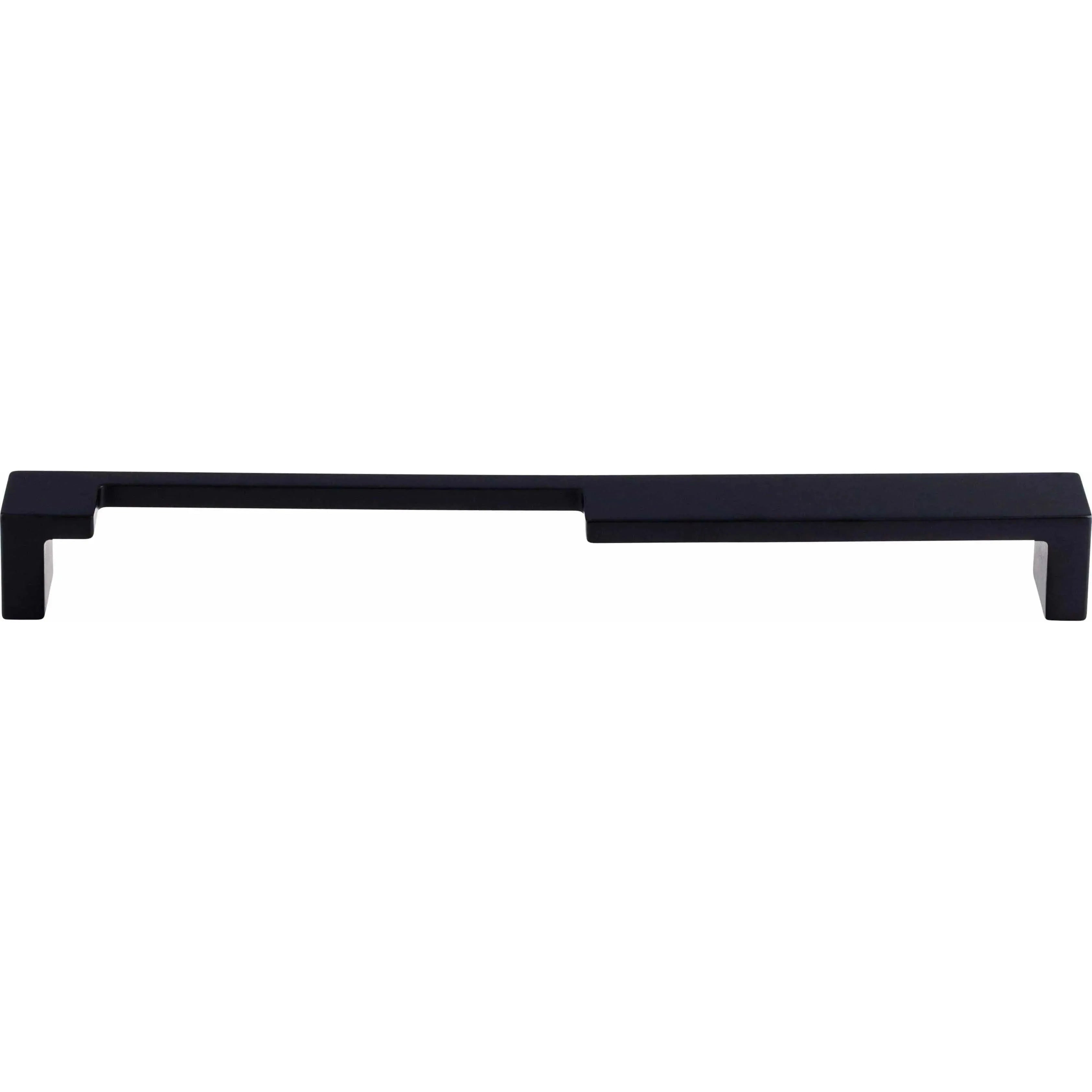 Top Knobs - Modern Metro Notch Pull A - TK258BLK | Montreal Lighting & Hardware