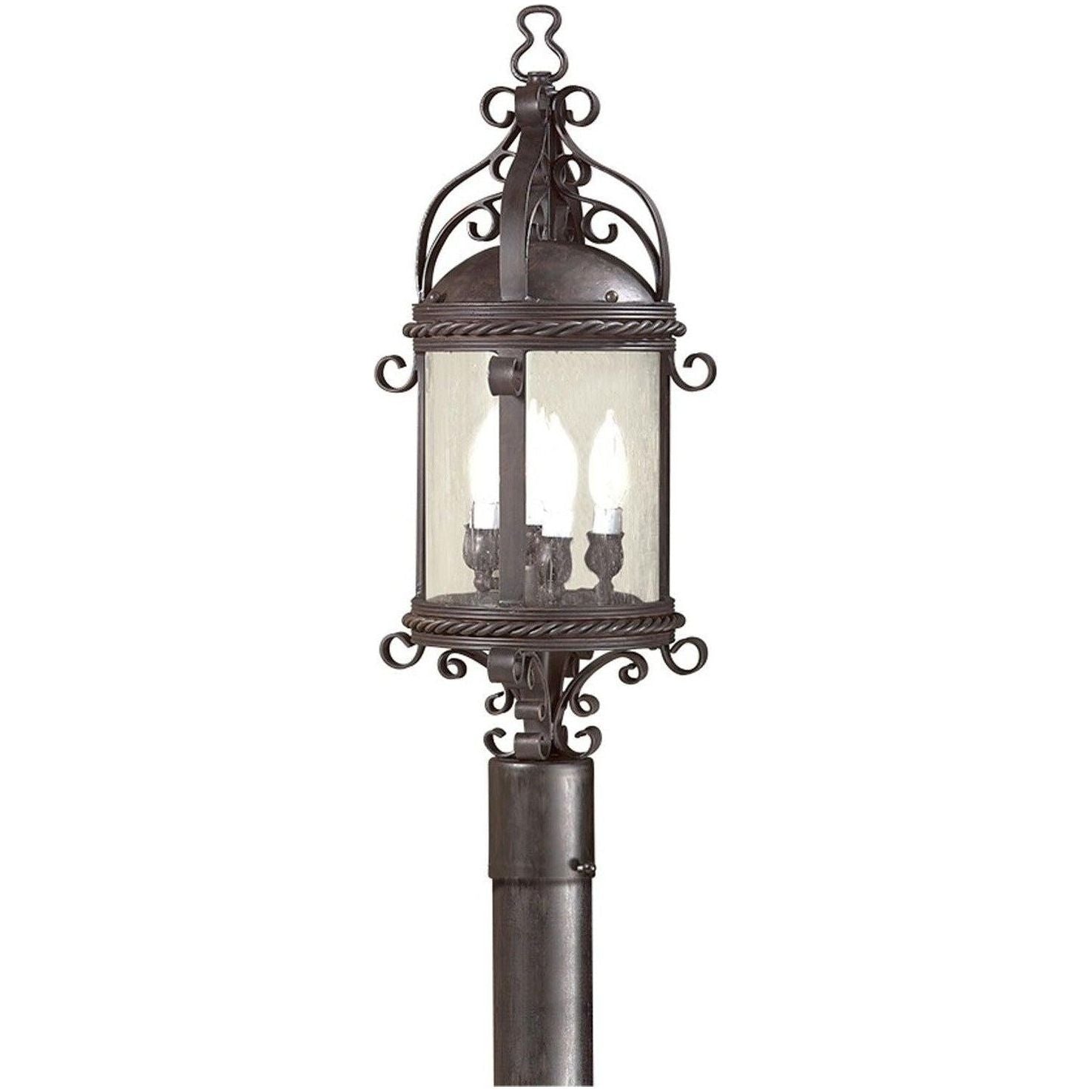Troy Lighting - Pamplona Post Lantern - P9123-SFB | Montreal Lighting & Hardware