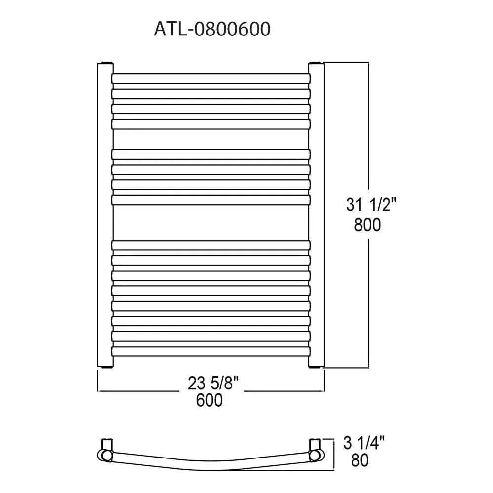 Vernon Towel Warmers - Atlanta Towel Warmer - ATL-0800600-PC | Montreal Lighting & Hardware