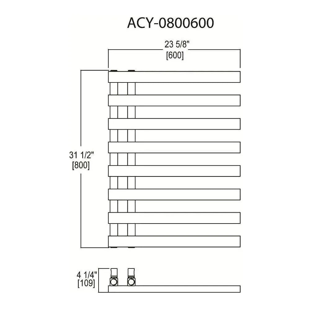 Vernon Towel Warmers - Atlantic City Towel Warmer - ACY-0800600-PC | Montreal Lighting & Hardware