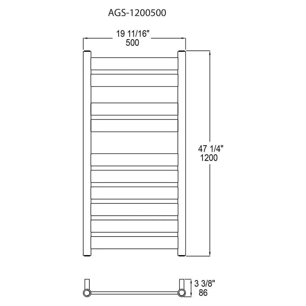 Vernon Towel Warmers - Augusta Towel Warmer - AGS-0800500-PC | Montreal Lighting & Hardware