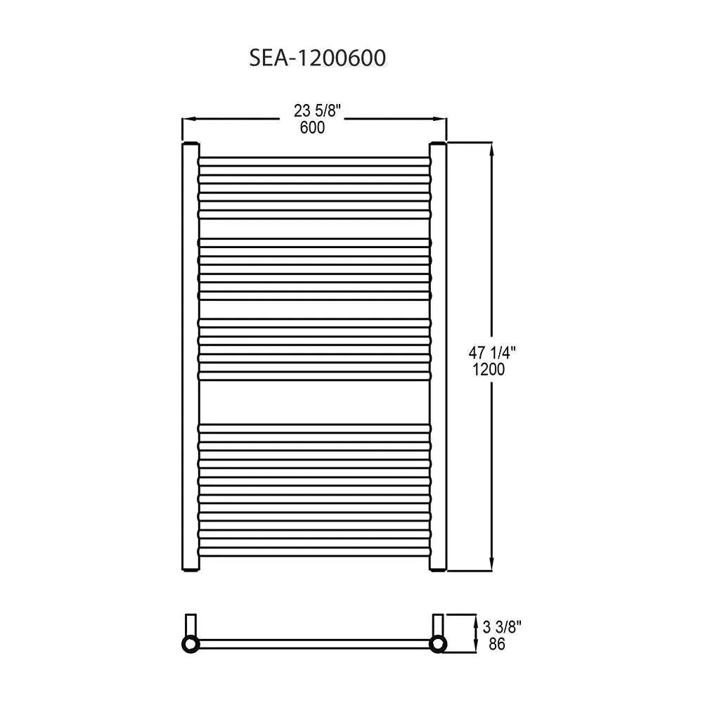 Vernon Towel Warmers - Seattle Towel Warmer - SEA-0800600-PC | Montreal Lighting & Hardware