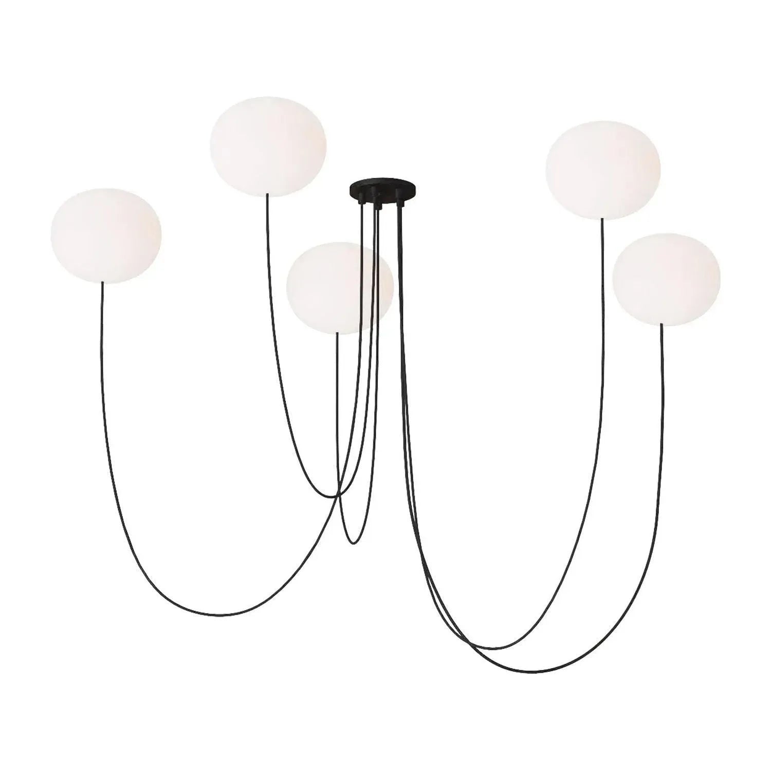 Visual Comfort Modern Collection - Helium LED 5 Light Chandelier - PBCH36427OPB | Montreal Lighting & Hardware