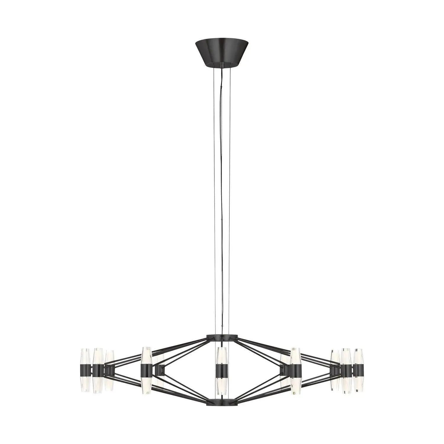 Visual Comfort Modern Collection - Lassell LED Tiered Chandelier - SLCH24927BZ | Montreal Lighting & Hardware