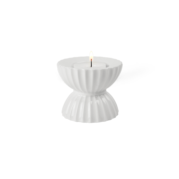 Lyngby Porcelæn 201464 Tura Candle Holder in White