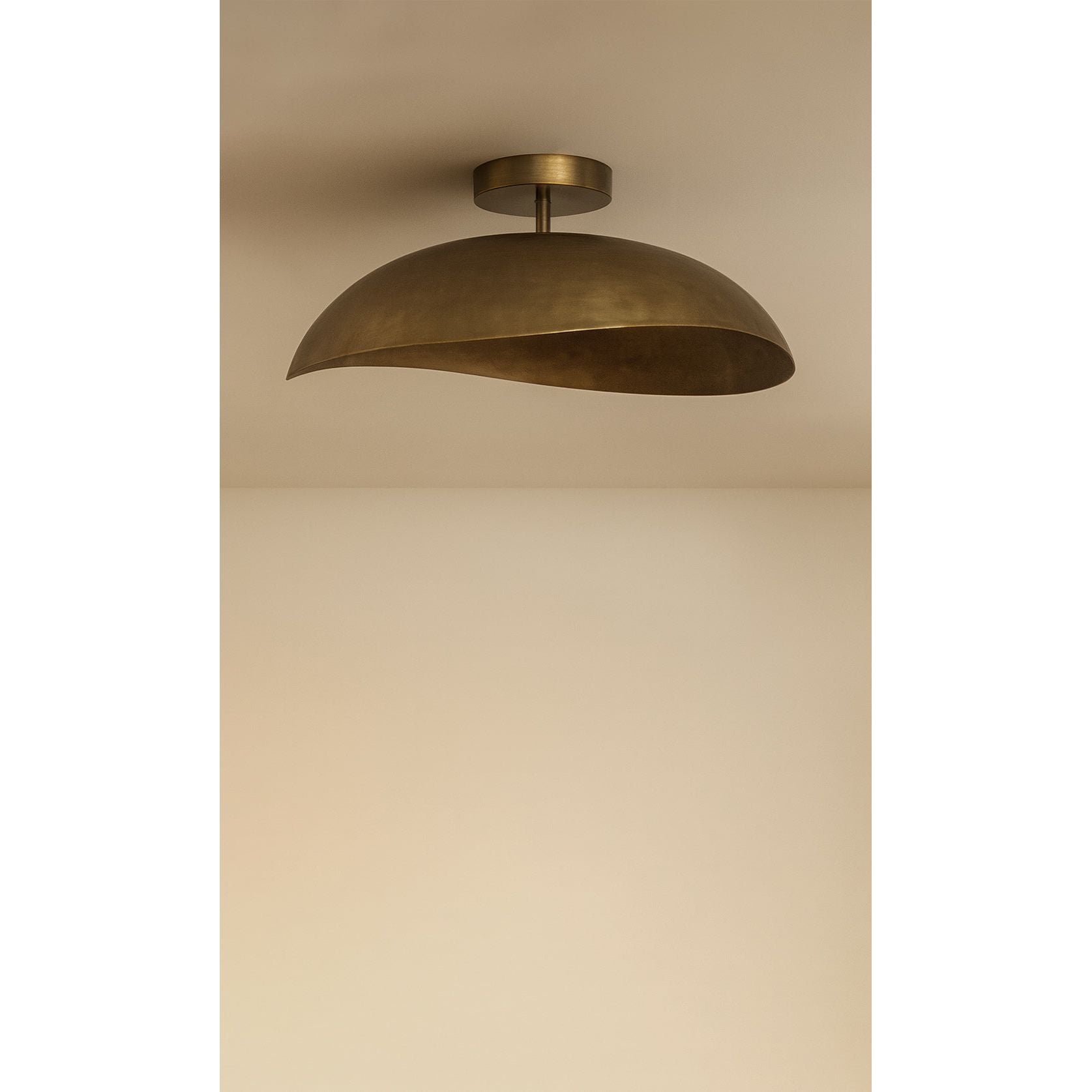 Dounia Home - DH-ZAHSEMFLU-MD-AB - Zahra Semi-Flush - Antique Brass