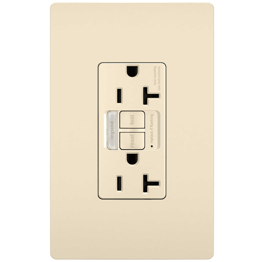 Legrand Radiant - radiant® 20A Tamper Resistant Self Test GFCI Outlet with Night Light - 2097NTLTRLA | Montreal Lighting & Hardware