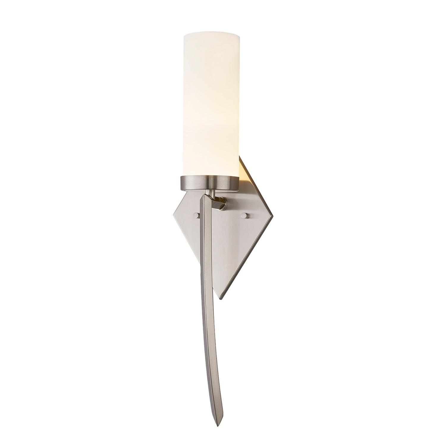 Justice Designs - Pointe LED Wall Sconce - FSN-4031-OPAL-NCKL | Montreal Lighting & Hardware