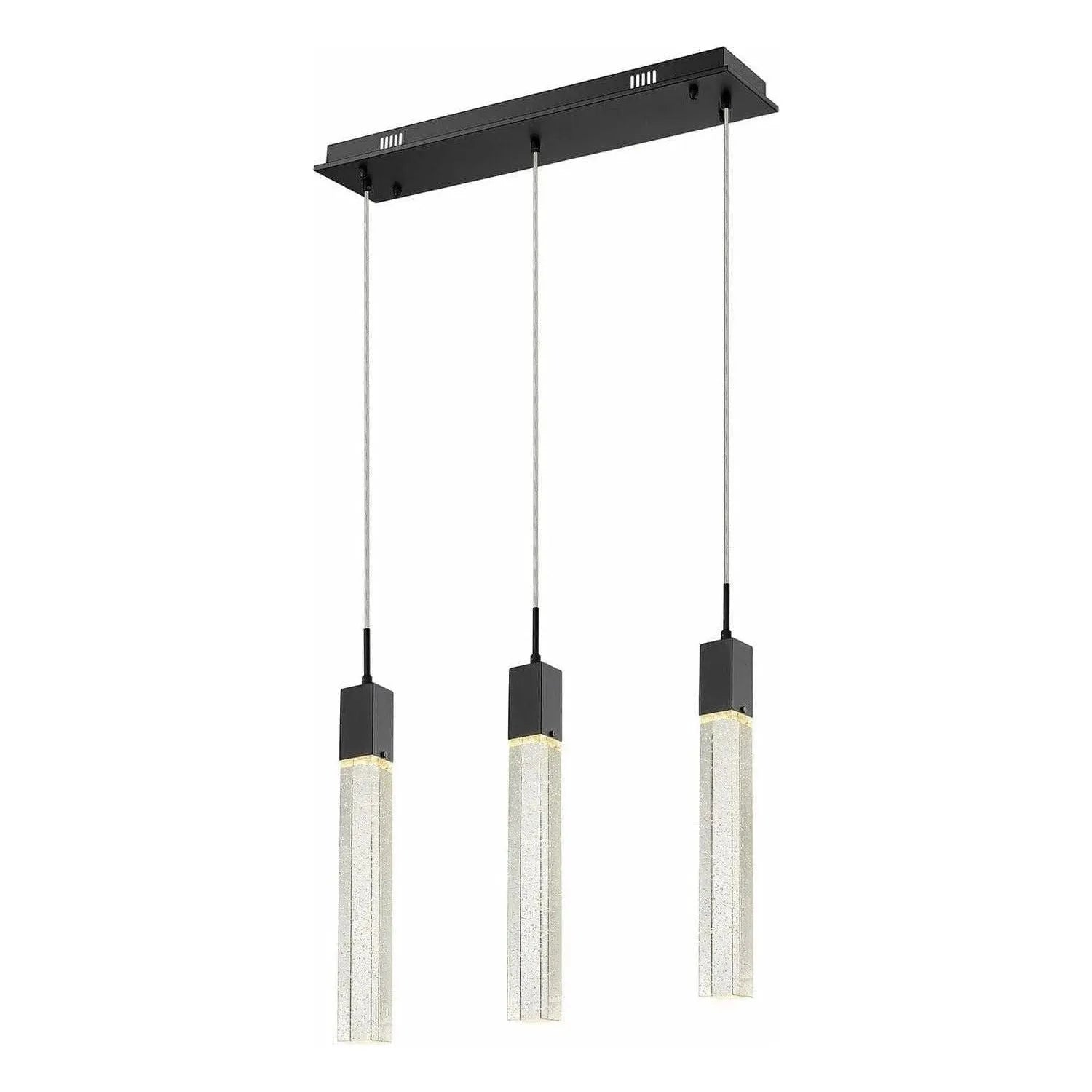 Avenue Lighting - Glacier Linear Multi Pendant - HF1900-3-GL-BK | Montreal Lighting & Hardware